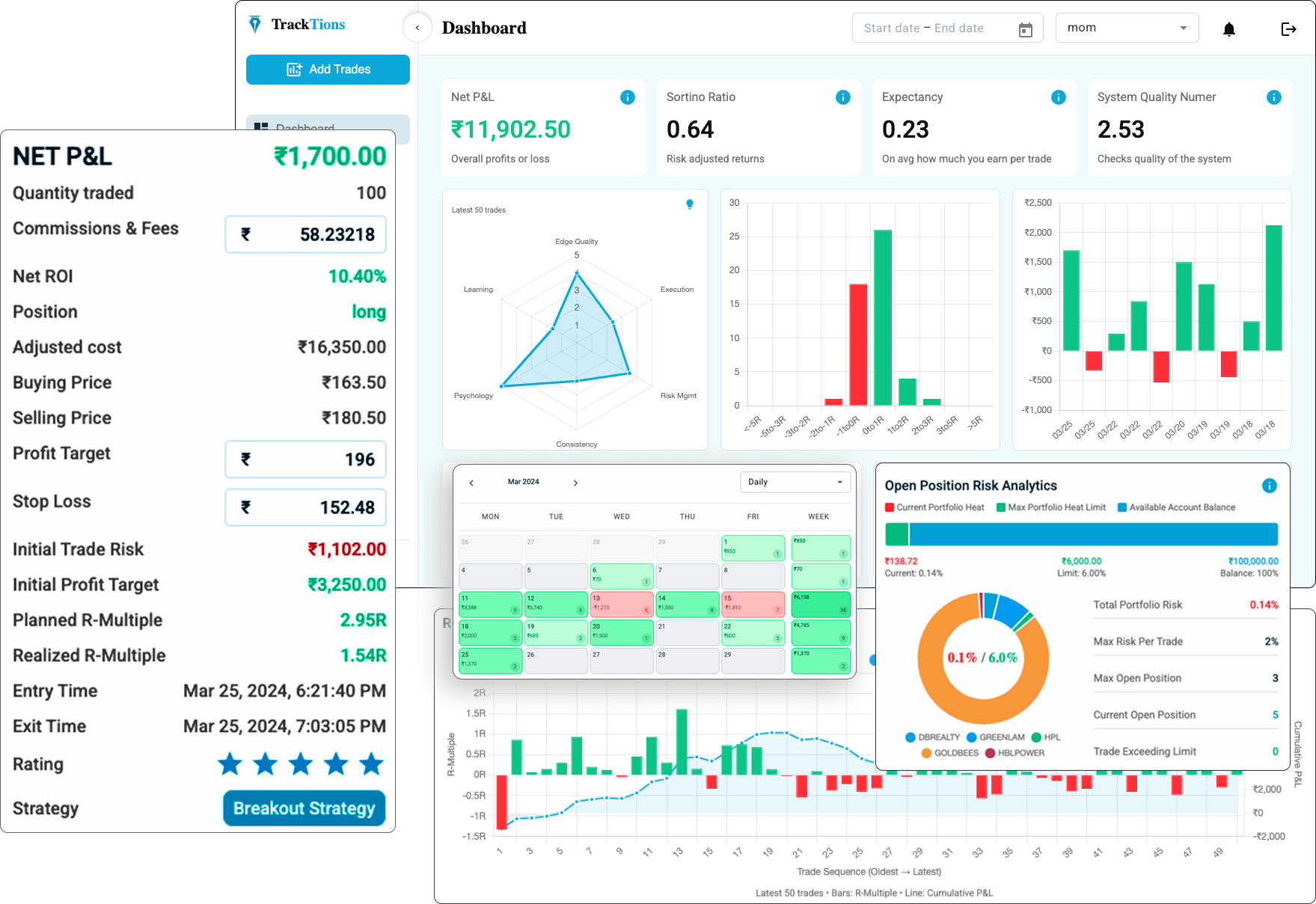 Tracktions Dashboard Preview
